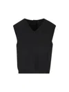 Givenchy Black Sleeveless V-neck Vest In Black