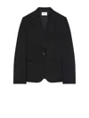 Givenchy Single-breasted Jacket In Wool And Mohair In Black