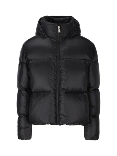 Givenchy Branded Hooded Down Jacket In Black