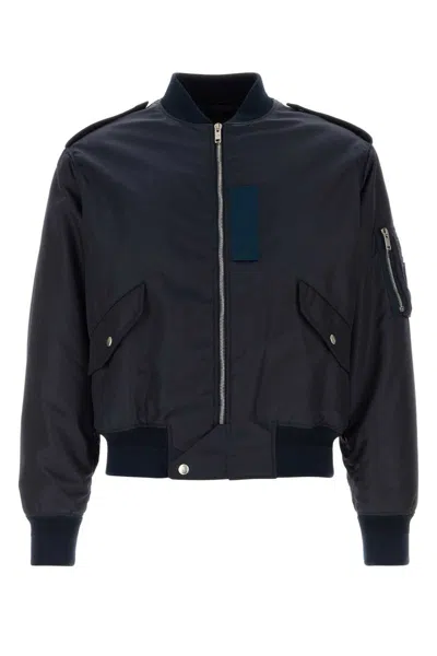 Givenchy Bomber Jacket With Epaulettes And Pockets In Blue