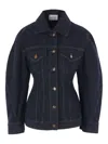 Givenchy Cocoon Waisted Denim Jacket In Blue