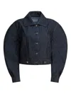 Givenchy Back-to-front Cocoon Jacket In Raw Denim In Blue