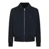 Givenchy Black Leather Jacket In Blue