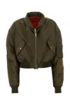Givenchy Olive Green Nylon Bomber Jacket In Green