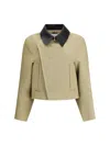 Givenchy Women Cropped Cotton And Wool Caban In Neutral