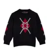 Givenchy Jacquard Diamond Sweater In Brown