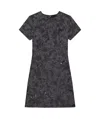 Givenchy Dress In Cat Jacquard In Charcoal
