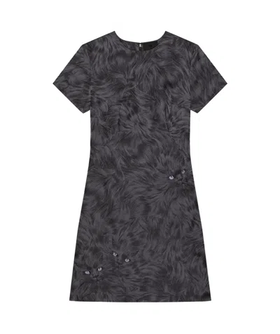 Givenchy Dress In Cat Jacquard In Black