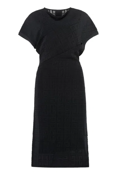 Givenchy Jacquard Knit Dress In Black