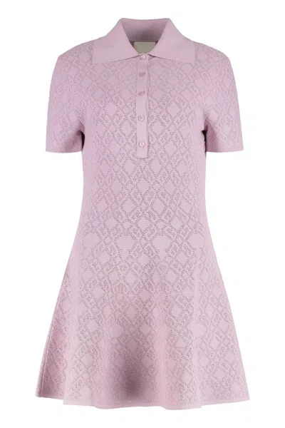 Givenchy Viscose Blend Polo Dress In Pink