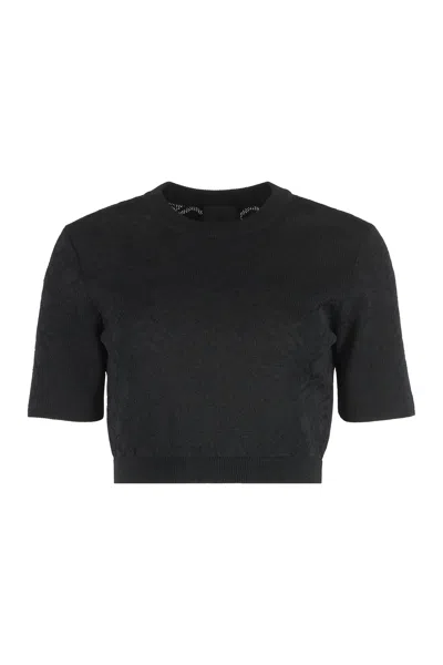 Givenchy Jacquard Knit Top In Black