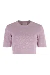 Givenchy Logo-embroidered Crewneck Sweater In Pink