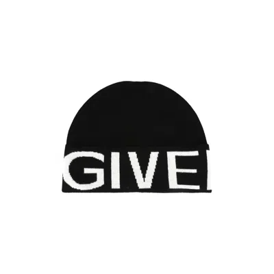Pre-owned Givenchy Jacquard Logo Beanie 'black White' | Multi-color | Men's Size Onesize