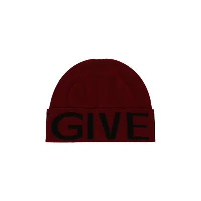 Pre-owned Givenchy Jacquard Logo Beanie 'red Black' | Multi-color | Men's Size Onesize
