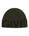 Givenchy Jacquard Logo Beanie With Folded Cuff And Bold Graphic In Green