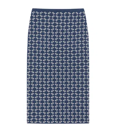 Givenchy Jupe En Jacquard Monogramme 72 In Denim Blue