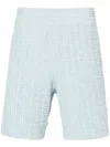 Givenchy Jacquard-pattern Bermuda Shorts In Blue