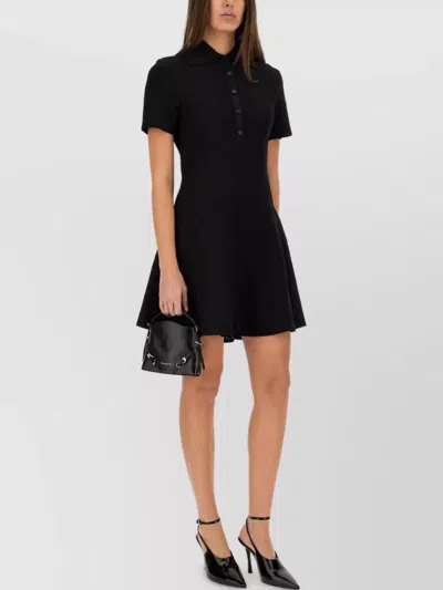 Givenchy Jacquard Polo Mini Dress In Black
