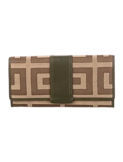 Pre-owned Givenchy Jacquard Printed Continental Wallet In Multi