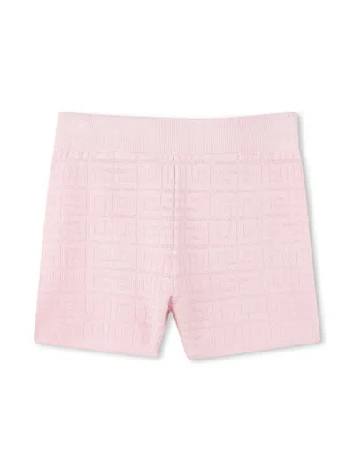 Givenchy Kids' Jacquard Shorts In Pink