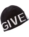 Givenchy Jacquard Wool Beanie In Black