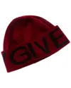 Givenchy Jacquard Wool Beanie In Red