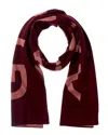 Givenchy Jacquard Wool Scarf In Red