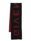 Givenchy Wool Logo Scarf In Multicolour