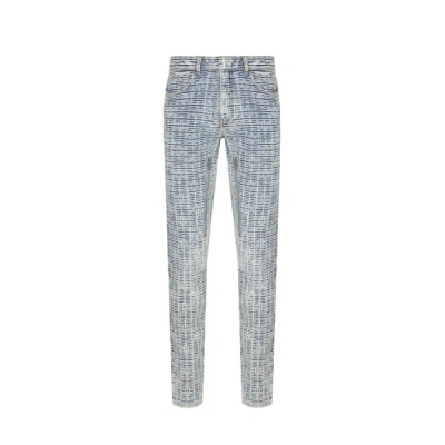 Givenchy 4g Monogram Jacquard Straight Leg Jeans In Multi