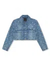 Givenchy 4g-print Denim Jacket In Grey