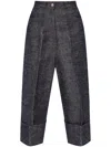 Givenchy Women Denim Blue Linen Blend Palazzo Pant