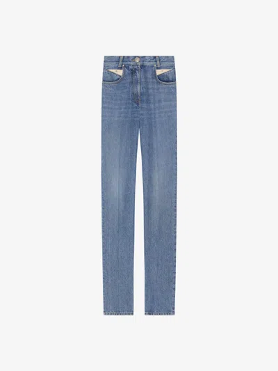 GIVENCHY SLIM FIT JEANS IN DENIM WITH YOKE