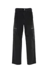 Givenchy Black Cargo Denim Jeans With 4g Print In Black