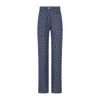 Givenchy High-waisted Tapered Jeans With Distinctive Pattern In Blue