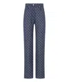 Givenchy High-waisted Tapered Jeans With Distinctive Pattern In Blue