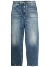 Givenchy Straight Trousers With Belt Loops And Pockets In Blue