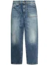 Givenchy Straight Trousers With Belt Loops And Pockets In Blue