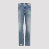 Givenchy Washed Denim Tapered Leg Jeans With Contrast Stitching