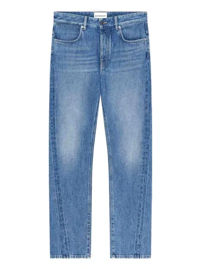 Givenchy Vintage Wash Jeans In Blue