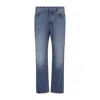 Givenchy Visible Stitching Flared Trousers In Blue