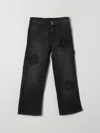 Givenchy Branded-pattern Straight-leg Stretch-denim Jeans 6-12 Y In Schwarz