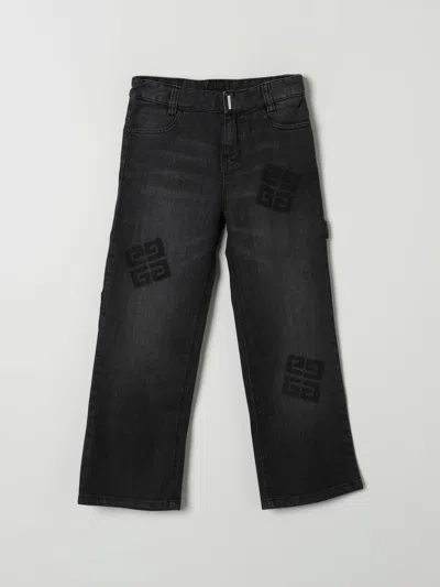 Givenchy Kids' Stretch Cotton Denim Jeans In Black