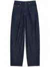 Givenchy Denim Trousers Wide-leg Contrast Stitching In Blue