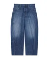 Givenchy Denim Trousers With Belt Loops And Contrast Stitching In Blue