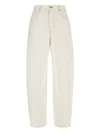Givenchy Men White Denim Wide-leg Jeans In Neutral