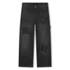 Givenchy Branded-pattern Straight-leg Stretch-denim Jeans 6-12 Y In Black