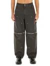 Givenchy Zippered Jeans With Cargo Pockets And Belt Loops In Gray