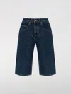Givenchy Curved Side Denim Bermuda In Blue