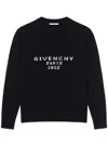 Givenchy Wool Blend Crew Neck Sweater With Ribbed Cuffs And Hem In Black