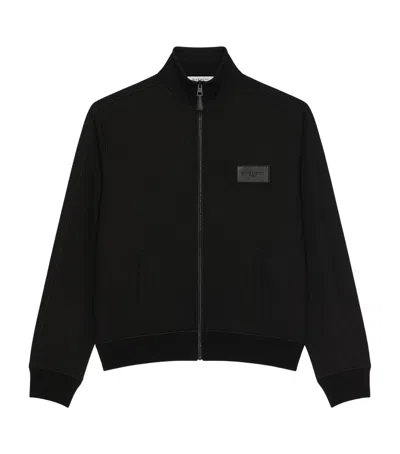 Givenchy Jersey Funnel-neck Bomber Jacket In Black